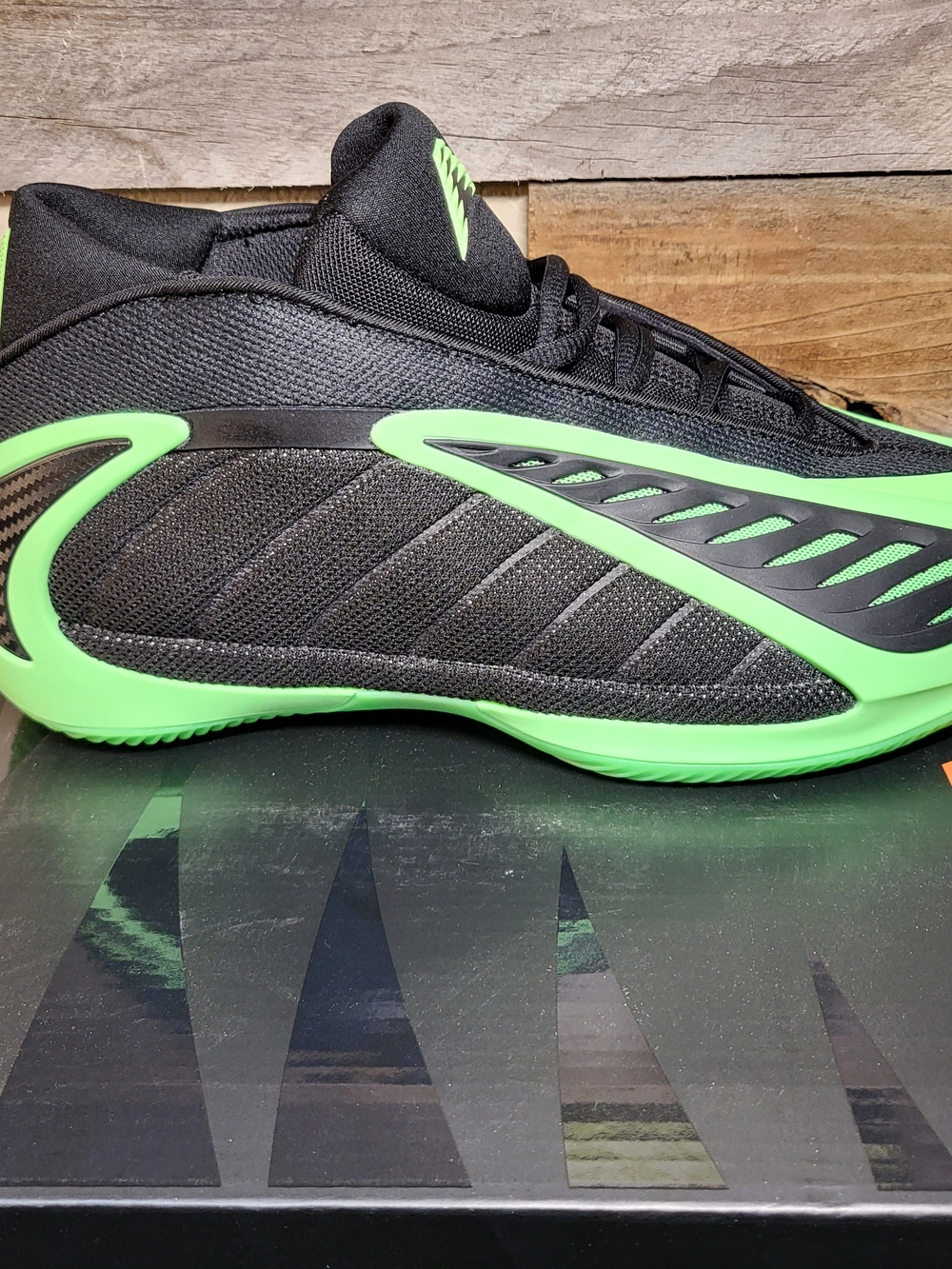 *NEW* Adidas AE 2 Black Lime Burst Basketball Shoes Multi Size Men’s 8 Women's 9